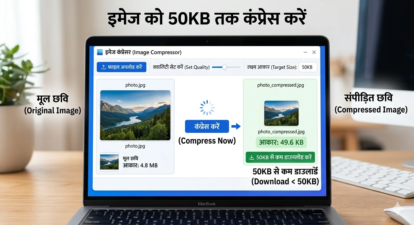 फोटो का साइज 50KB कैसे करें - Free Online Image Resizer Photo Ka Size 50kb Kaise Kare - इमेज रीसाइज प्रो टूल का इंटरफ़ेस